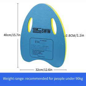 1pc Lightweight Swimming Board; Portable Anti-slip Floating Board For Kids And Adults Swimming Training (Color: Blue)