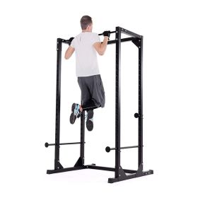 Indoor Strength Training Adjustable Heights Multi-Function Fitness Pull Up Equipment (Color: BLACK)