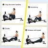 Magnetic Rowing Machine Folding Rower with 14 Level Resistance Adjustable; LCD Monitor and Tablet Holder for Foldable Rower Home Gym Cardio Workout