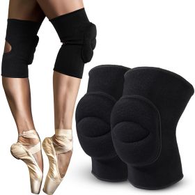 Dance Thickened Knee Pad Yoga Sports Running Playing Ball Knee Pad Leg Protection Joint (Option: Black-S)